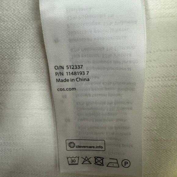 COS Textured Pencil Skirt Midi in White Ivory Size Medium - Picture 10 of 10